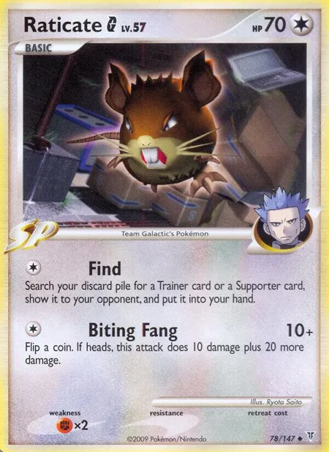 Raticate G #78 Reverse Holofoil Pokémon card from Supreme Victors