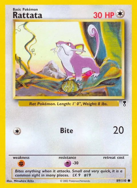 Rattata #089/110 Reverse Holofoil Pokémon card from Legendary Collection