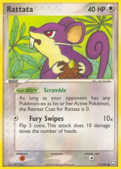 Rattata - 071/109 #71/109 Pokémon card from EX Team Rocket Returns