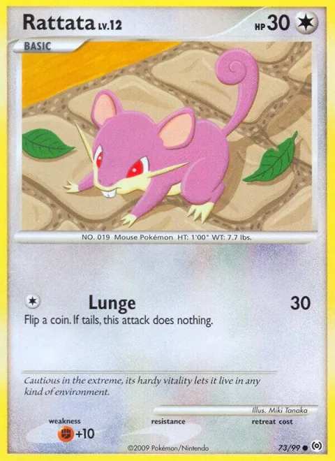 Rattata #73/99 Pokémon card from Arceus