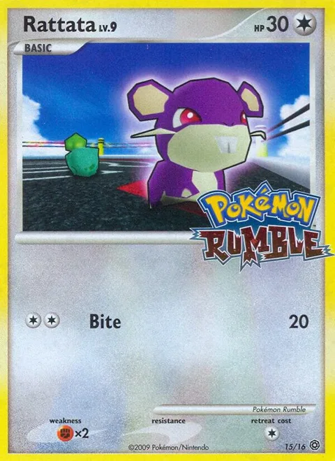 Rattata #15 Pokémon card from Rumble