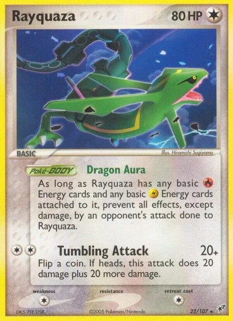 Rayquaza #22/107 Reverse Holofoil Pokémon card from EX Deoxys