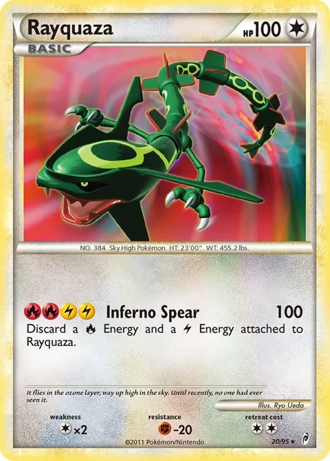 Rayquaza #20/95 Holofoil Pokémon card from Call of Legends