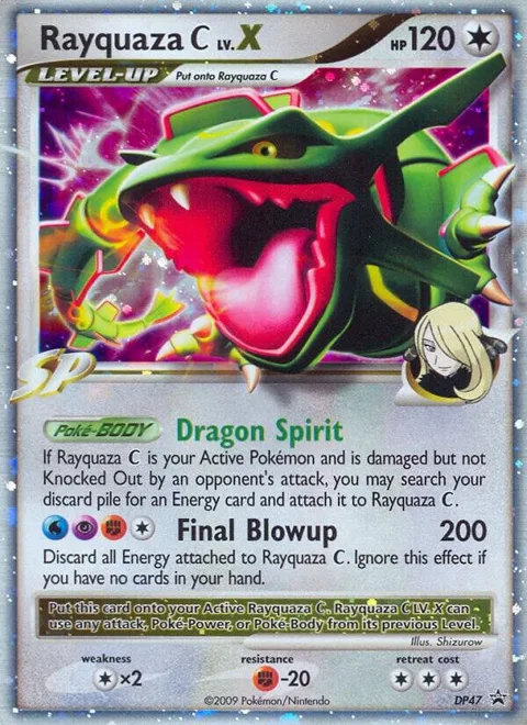 Rayquaza C LV.X #DP47 Holofoil Pokémon card from Diamond and Pearl Promos