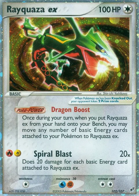 Rayquaza ex #102/107 Pokémon card from EX Deoxys