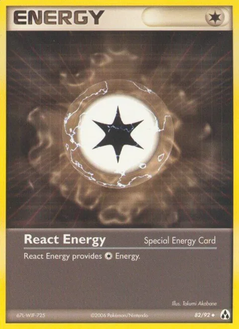 React Energy #82/92 Pokémon card from EX Legend Maker