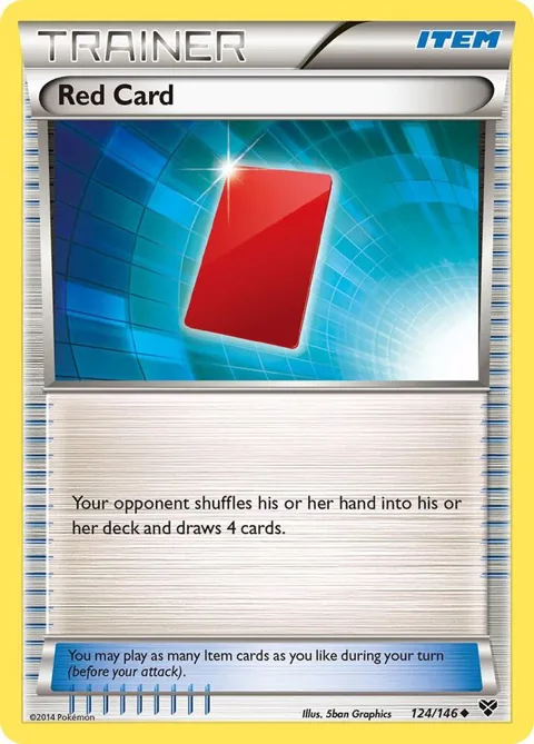 Red Card #124/146 Reverse Holofoil Pokémon card from XY Base Set