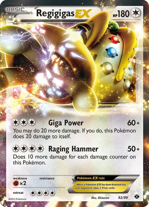 Regigigas EX #82/99 Holofoil Pokémon card from Next Destinies