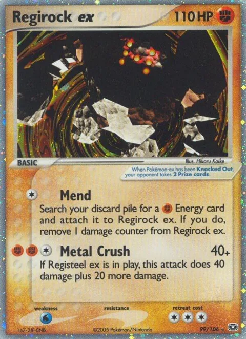 Regirock ex #99/106 Holofoil Pokémon card from EX Emerald