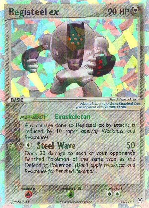 Registeel ex #99/101 Holofoil Pokémon card from EX Hidden Legends