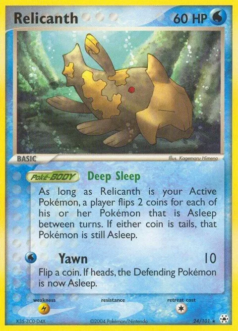 Relicanth #24/101 Reverse Holofoil Pokémon card from EX Hidden Legends