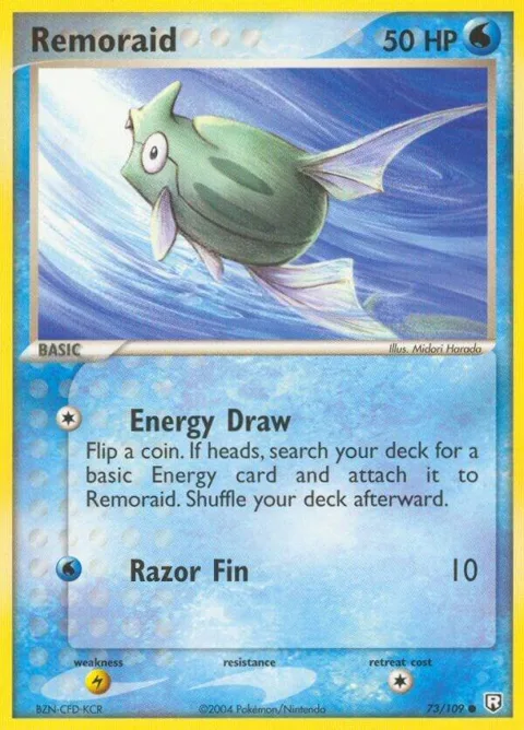 Remoraid #73/109 Pokémon card from EX Team Rocket Returns
