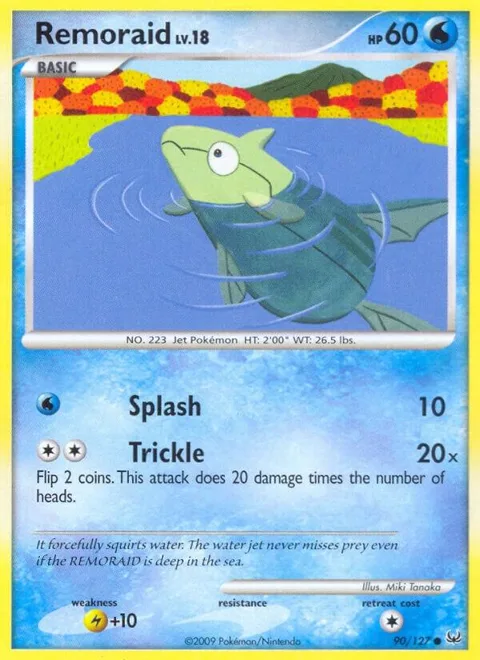 Remoraid #90/127 Pokémon card from Platinum