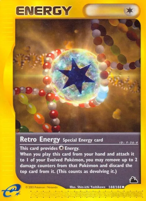 Retro Energy #144/144 Reverse Holofoil Pokémon card from Skyridge