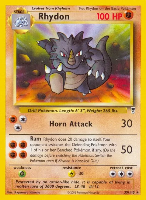Rhydon #035/110 Pokémon card from Legendary Collection