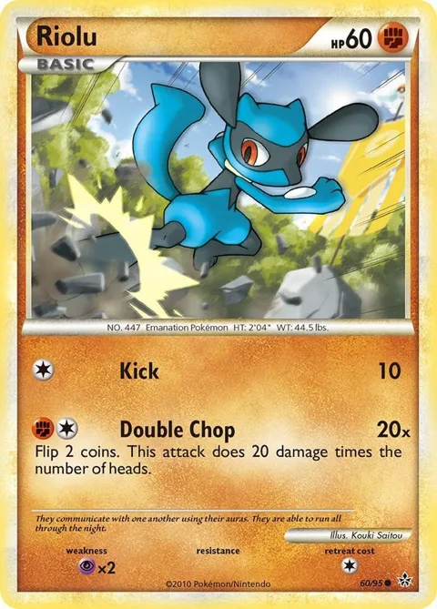 Riolu #60/95 Pokémon card from Unleashed