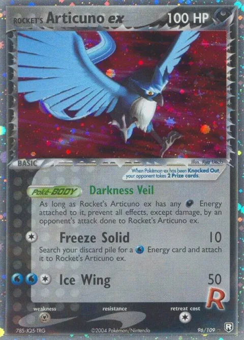 Rocket's Articuno ex #96/109 Pokémon card from EX Team Rocket Returns
