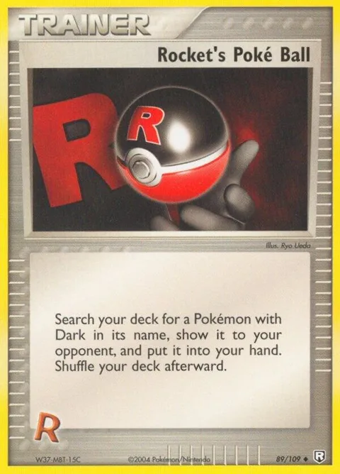 Rocket's Poke Ball #89/109 Pokémon card from EX Team Rocket Returns