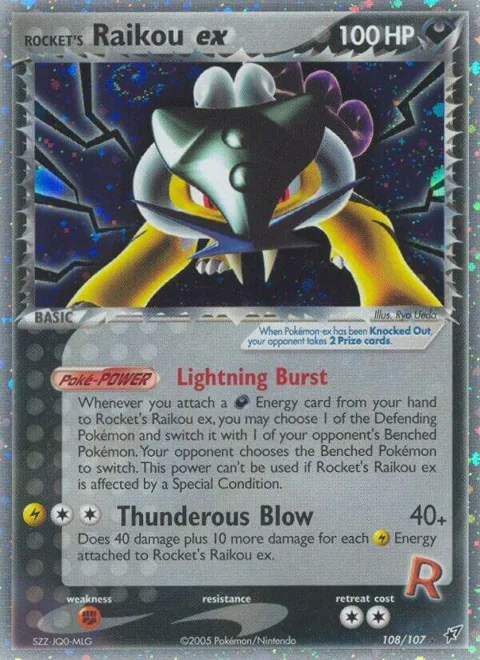 Rocket's Raikou ex #108/107 Holofoil Pokémon card from EX Deoxys