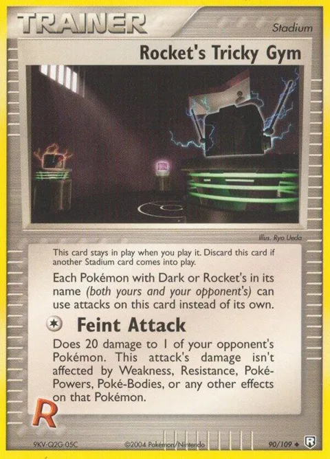 Rocket's Tricky Gym #90/109 Reverse Holofoil Pokémon card from EX Team Rocket Returns