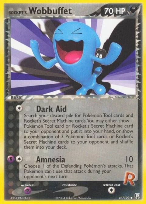 Rocket's Wobbuffet #47/109 Pokémon card from EX Team Rocket Returns