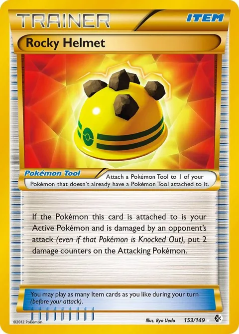 Rocky Helmet Secret Rare #153/149 Holofoil Pokémon card from Boundaries Crossed