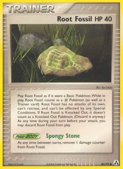 Root Fossil #80/92 Pokémon card from EX Legend Maker