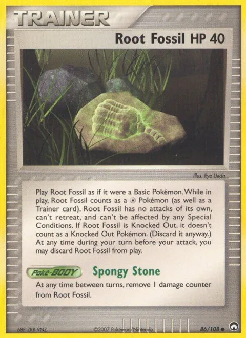 Root Fossil #86/108 Pokémon card from EX Power Keepers