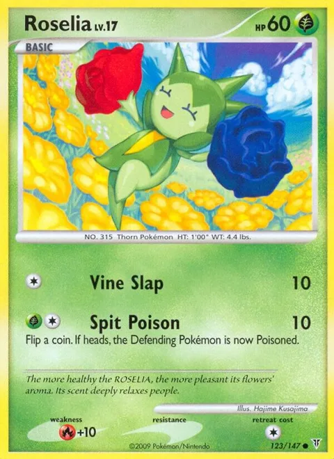 Roselia #123 Pokémon card from Supreme Victors