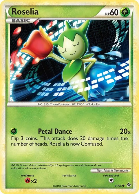 Roselia #61/95 Pokémon card from Unleashed
