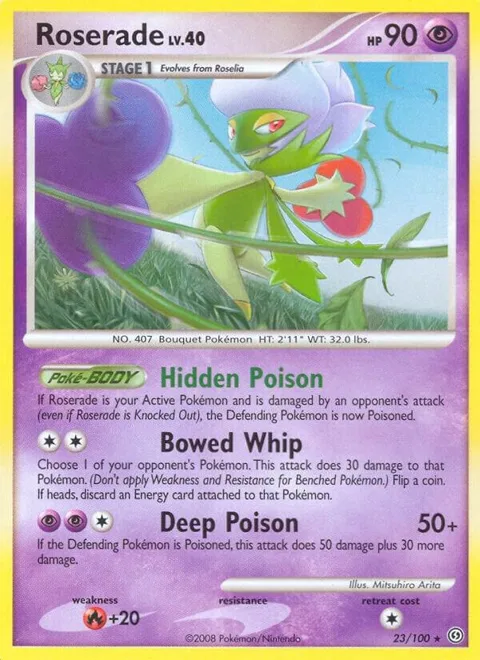 Roserade #23/100 Pokémon card from Stormfront