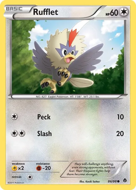 Rufflet 86 #86/98 Pokémon card from Emerging Powers