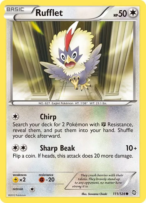 Rufflet #111/124 Pokémon card from Dragons Exalted