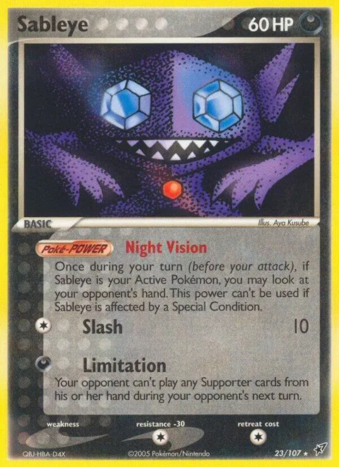 Sableye #23/107 Pokémon card from EX Deoxys
