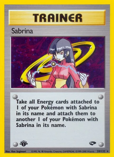 Sabrina 20 #020/132 Unlimited Holofoil Pokémon card from Gym Challenge