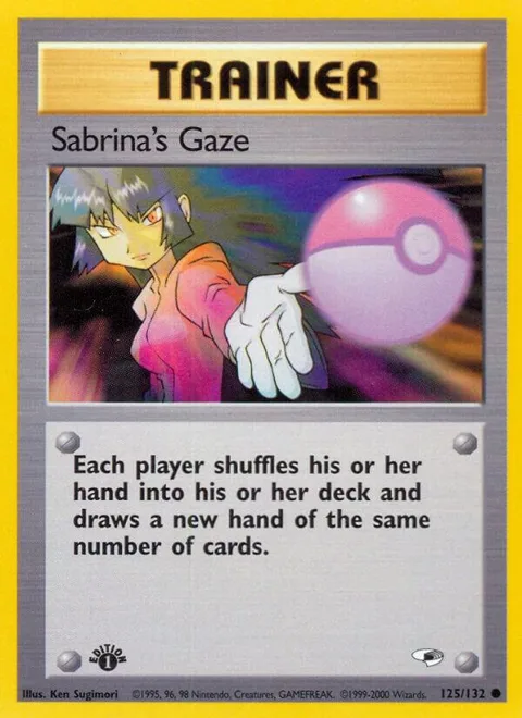 Sabrina's Gaze #125/132 1st Edition Pokémon card from Gym Heroes