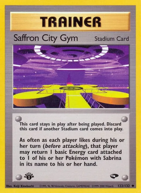 Saffron City Gym #122/132 Unlimited Pokémon card from Gym Challenge