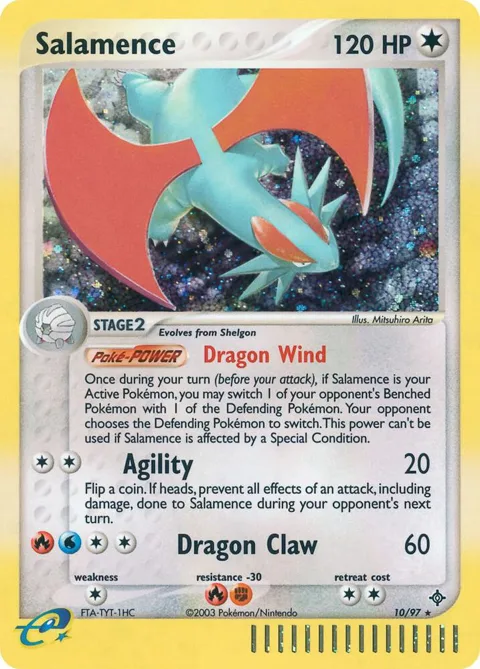 Salamence #10/97 Reverse Holofoil Pokémon card from EX Dragon