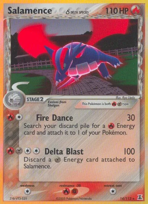 Salamence Delta Species #14/113 Reverse Holofoil Pokémon card from EX Delta Species