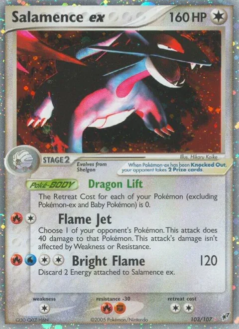 Salamence ex #103/107 Holofoil Pokémon card from EX Deoxys