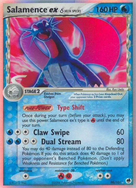 Salamence ex Delta Species #98/101 Holofoil Pokémon card from EX Dragon Frontiers