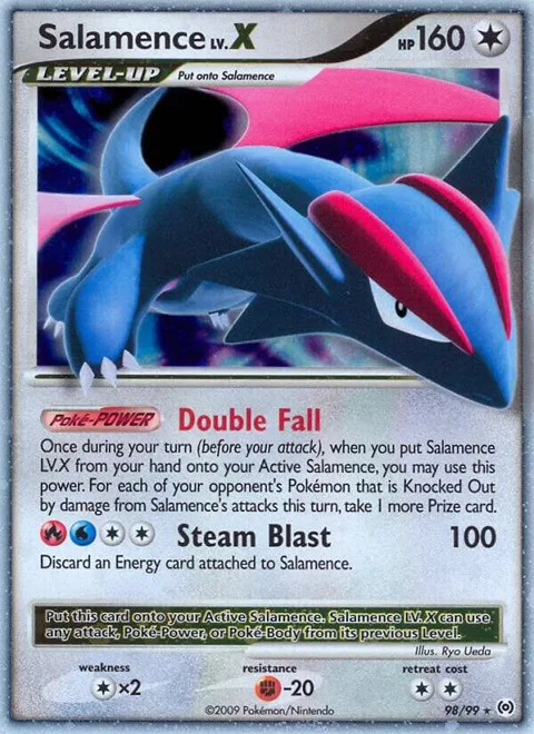 Salamence Lv.X #98/99 Holofoil Pokémon card from Arceus