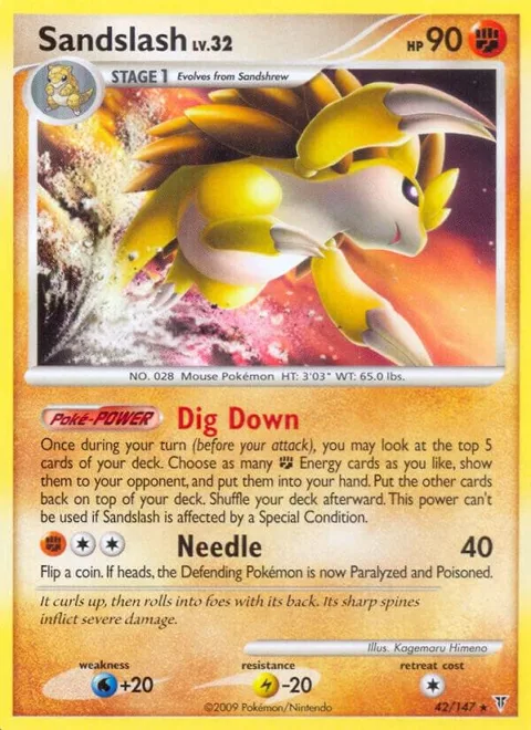 Sandslash #42 Pokémon card from Supreme Victors