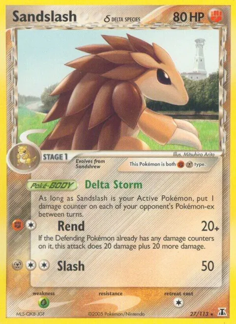 Sandslash Delta Species #27/113 Pokémon card from EX Delta Species