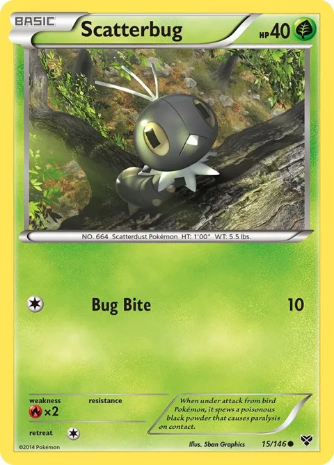 Scatterbug #15/146 Pokémon card from XY Base Set