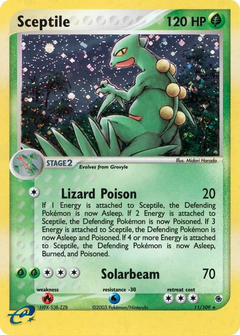 Sceptile #11/109 Reverse Holofoil Pokémon card from EX Ruby and Sapphire