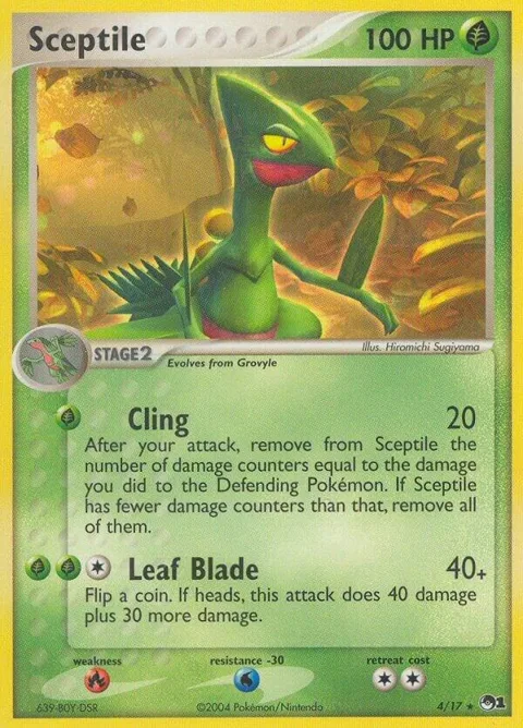 Sceptile #004/017 Pokémon card from POP Series 1