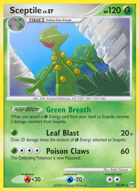 Sceptile 30 #30/99 Pokémon card from Arceus