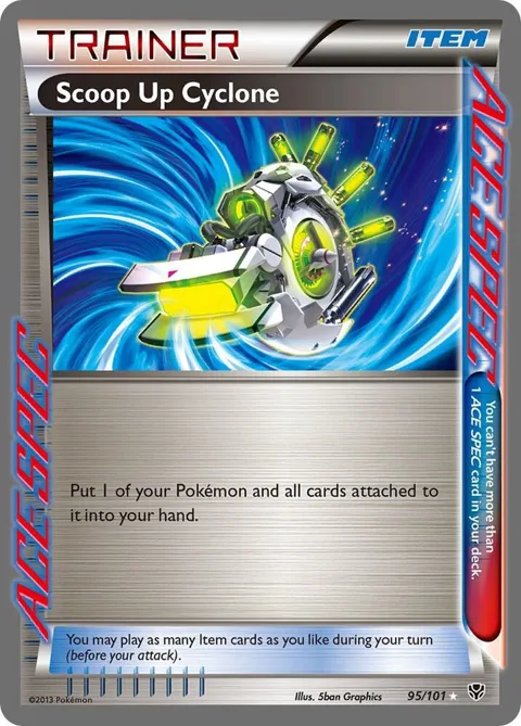 Scoop Up Cyclone #95/101 Holofoil Pokémon card from Plasma Blast