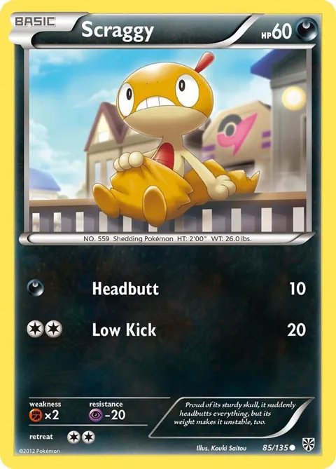 Scraggy #85/135 Pokémon card from Plasma Storm
